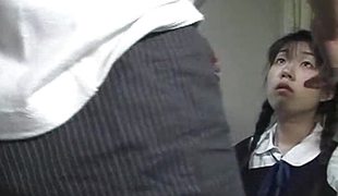 Japanese schoolgirl fucked on spycam
