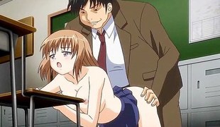 Teacher copulates voluptuous manga pupil
